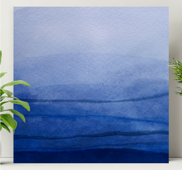 Slika na platnu sažetak slojeviti plavi tonovi - TenStickers