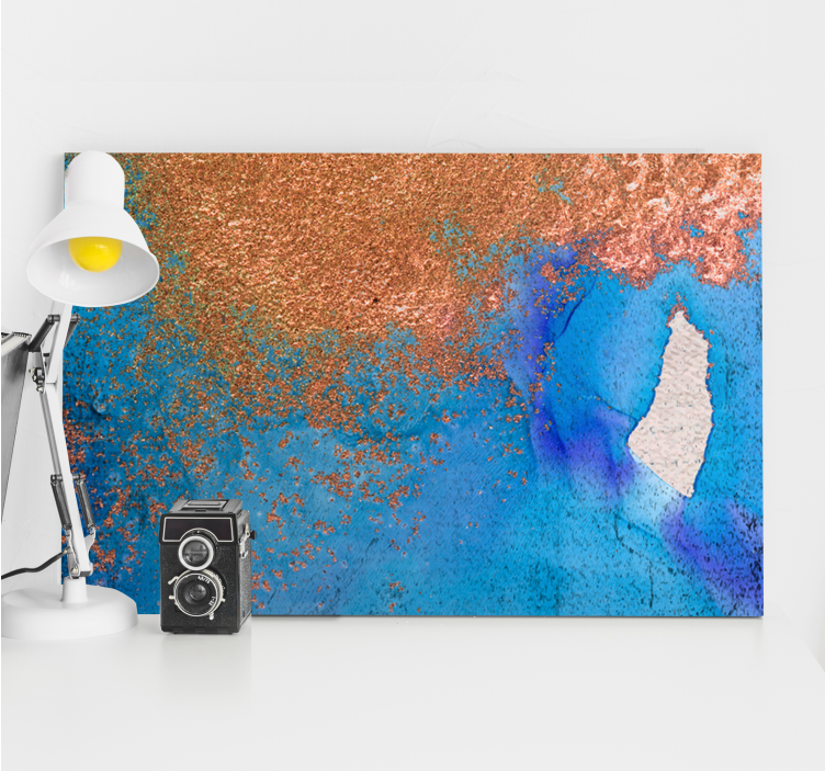 Slika na platnu sažetak teksturirane plave apstrakcije - TenStickers