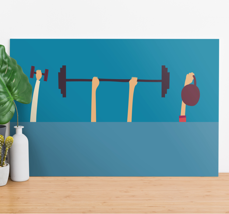 Slika na platnu sport fitness oprema ruke - TenStickers