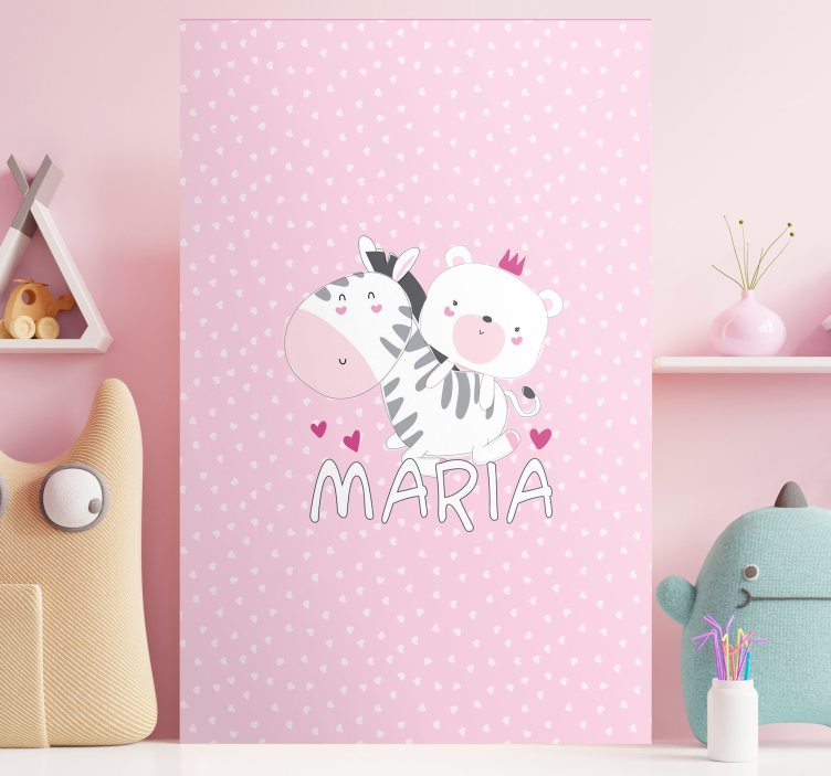 Slika na platnu vrtić slatki prijatelji životinje - TenStickers