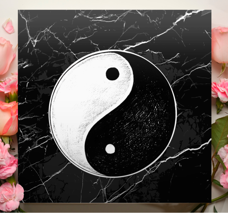 Slika na platnu zen yin yang simbol - TenStickers