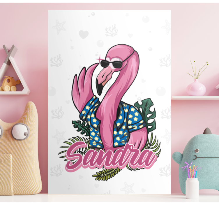 Slika na platnu životinje cool flamingo atmosfera - TenStickers