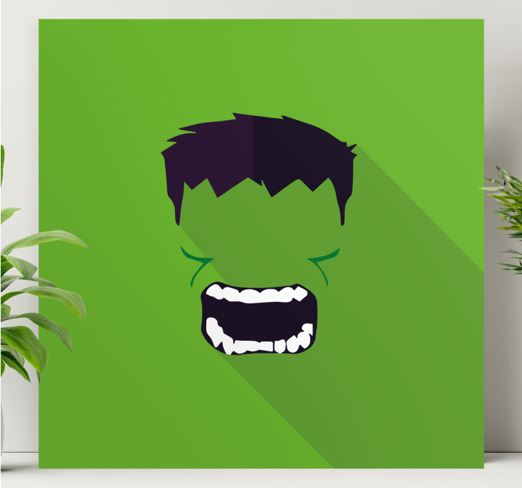 Zelena slika superheroja uokvirena - TenStickers