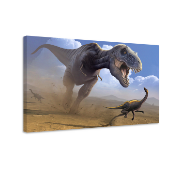 Slika na platnu dinosauri lov na t-rexa - TenStickers