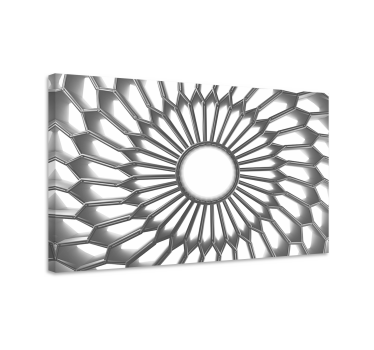 Mandala bijeli dijamant 3d grafike moderne umjetnosti na platnu - TenStickers