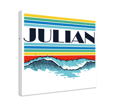 Retro valovi prilagodljivi otisci na platnu - TenStickers