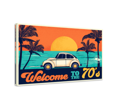 Dobrodošli u vintage zidne grafike iz 70-ih - TenStickers