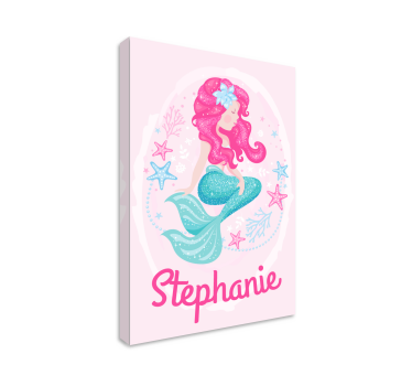Sirena s prilagodljivim otiscima platna po imenu - TenStickers