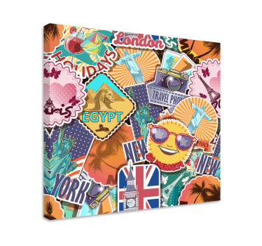 Print na platnu kolaž globalnih putovanja - TenStickers