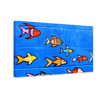 Ciglani zid ocean print na platnu - TenStickers