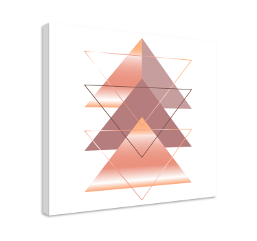 Slika na platnu geometrijski spajanje geometrijskog trokuta - TenStickers