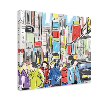 Personas moderno de nueva york ljudi i otisci platna s likovima - TenStickers