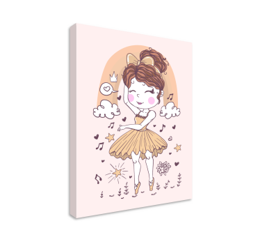 Slika na platnu djeca radosna balerina - TenStickers