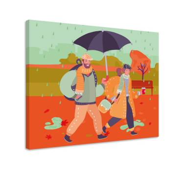 3d ljubitelji na kiši 3d zidni ispisi - TenStickers