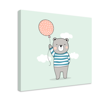Bebe oso peluche zidne slike za vrtić - TenStickers