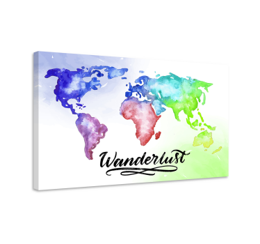 Wanderlust zidna umjetnička slika platna glavne spavaće sobe - TenStickers