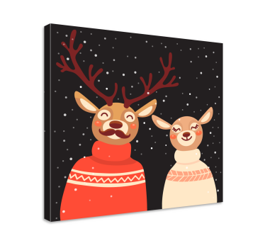 Slika na platnu jelen svečani par jelena - TenStickers