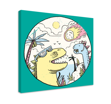 Dinosauri koji padaju zidovi zidova meteorita - TenStickers