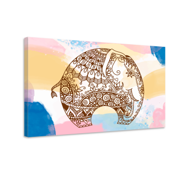 Slika na platnu slon dekorativna ilustracija slona - TenStickers