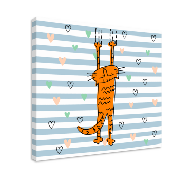 Slika na platnu mačke razigrane narančaste mačke - TenStickers