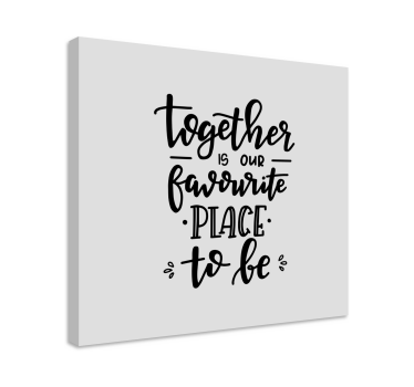 Zajedno inspirativni ispis na platnu - TenStickers