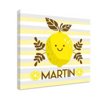 Slika na platnu voće smiješni limun emblem - TenStickers
