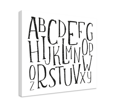Abeceda slova slovo platno zidna umjetnost - TenStickers