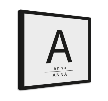 Minimalistička slova slovo platno zidna umjetnost - TenStickers