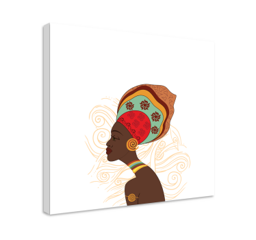 Slika na platnu ljudi i likovi elegantna afrička silueta - TenStickers