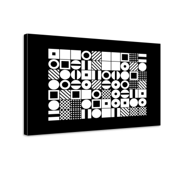 Crno-bijele geometrije uredsko platno - TenStickers