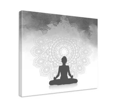 Silueta meditacija mandala ispis zidne umjetnosti - TenStickers