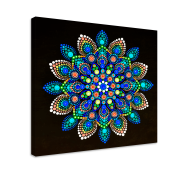 Mandala šarene točkice mandala ispis zidne umjetnosti - TenStickers