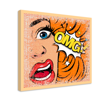 Pop art lice umjetnost na platnu - TenStickers