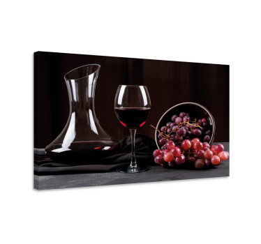 Otisak platna za vino i grožđe - TenStickers