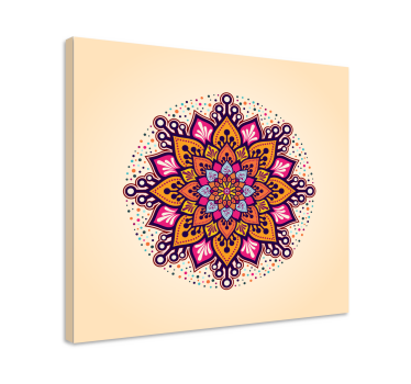 Dugi bež mandala ispis zidnih umjetnina - TenStickers