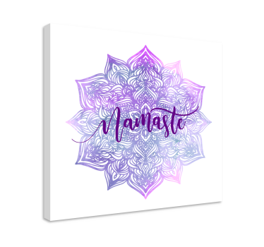 Ljubičasta mandala namaste mandala ispis zidne umjetnosti - TenStickers