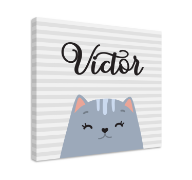 Slika na platnu mačke vesele mačke viktora - TenStickers