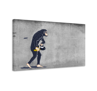 Banky majmun s platnom od banane - TenStickers