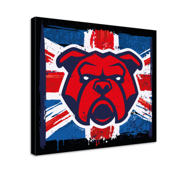 Slika na platnu psi buldog britanska zastava - TenStickers