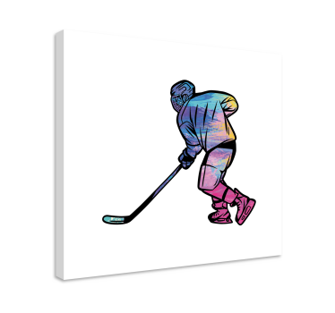 Slika na platnu sport hokejaš u akciji - TenStickers