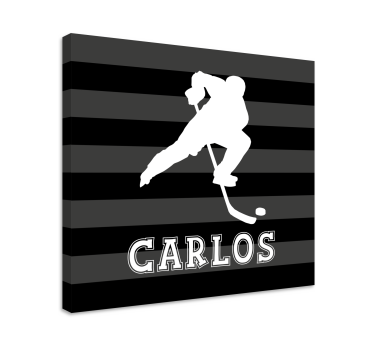 Slika na platnu sport hokejaš s imenom - TenStickers