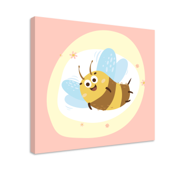 Slatka crtana pčela velike oči zidne slike za vrtić - TenStickers
