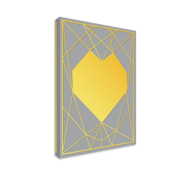 Slika na platnu geometrijski Žuta srca geometrija - TenStickers