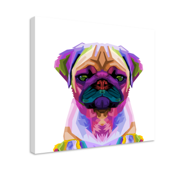 Pop art slike mops pas platnu slike - TenStickers