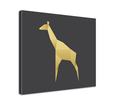 Origami žirafa životinjsko platno - TenStickers