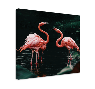 Slika na platnu ptica flamingosi u sumraku - TenStickers