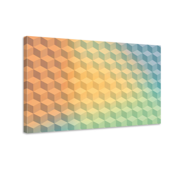 Slika na platnu geometrijski 3d uzorak kocke - TenStickers