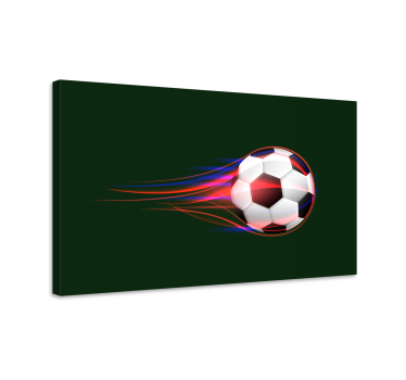 Slika na platnu sport dinamična nogometna lopta - TenStickers