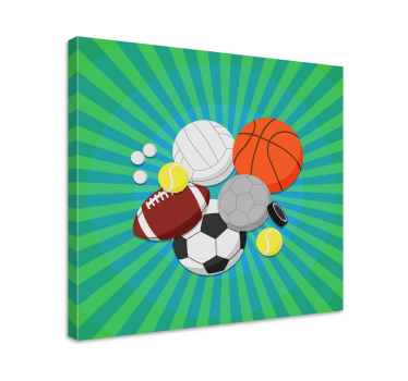 Slika na platnu sport razne sportske lopte - TenStickers
