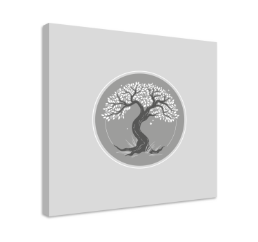 Slika na platnu stabla stilizirana silueta drveta - TenStickers